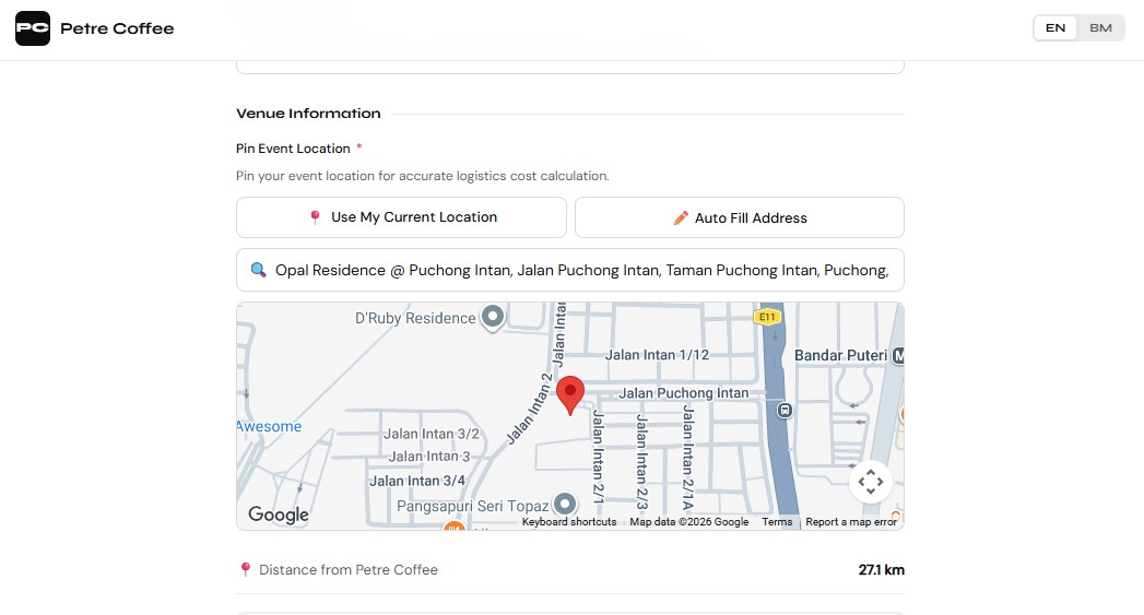 Petre Coffee booking app screens 3